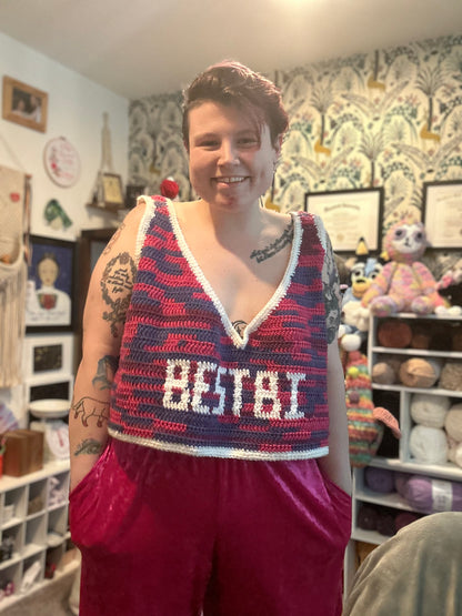 Best Bi Pride Flag Crochet Vest